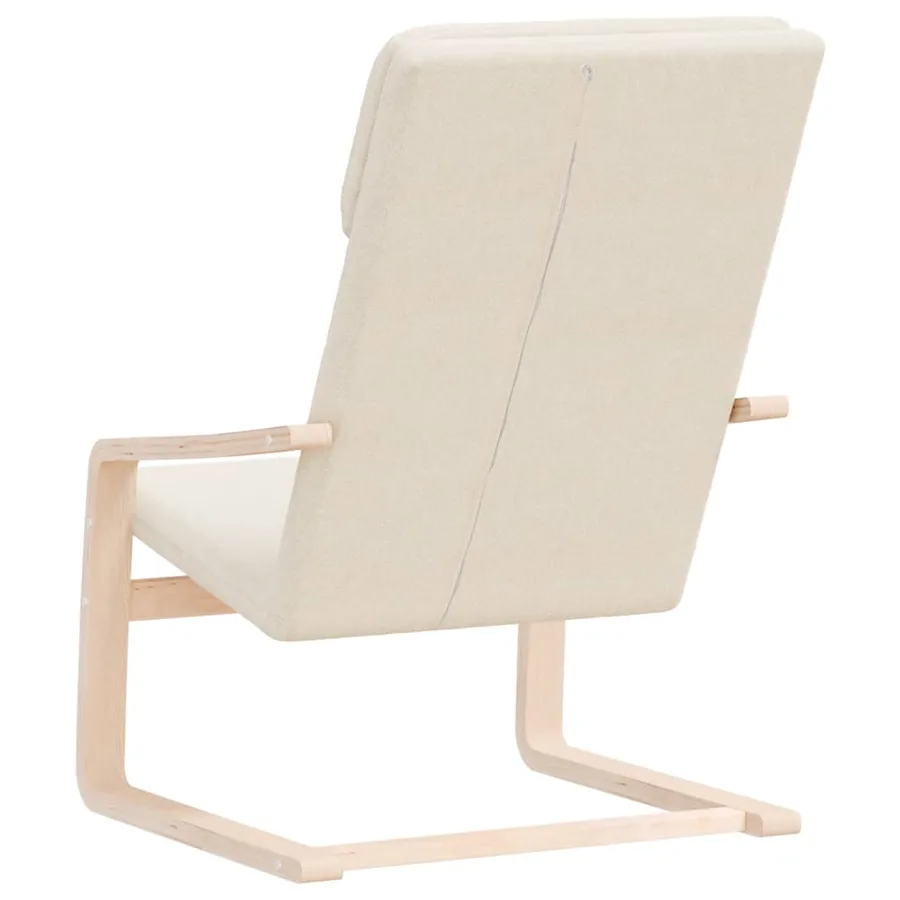 Chaise de relaxation Crème Tissu - 6