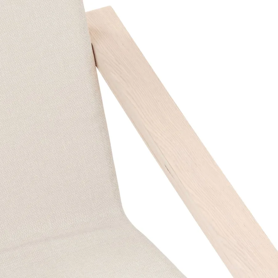 Chaise de relaxation Crème Tissu - 7