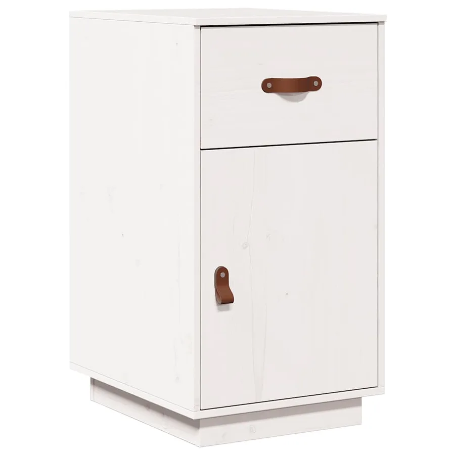 Armoire de bureau Blanc 40x50x75 cm Bois massif de pin - 2