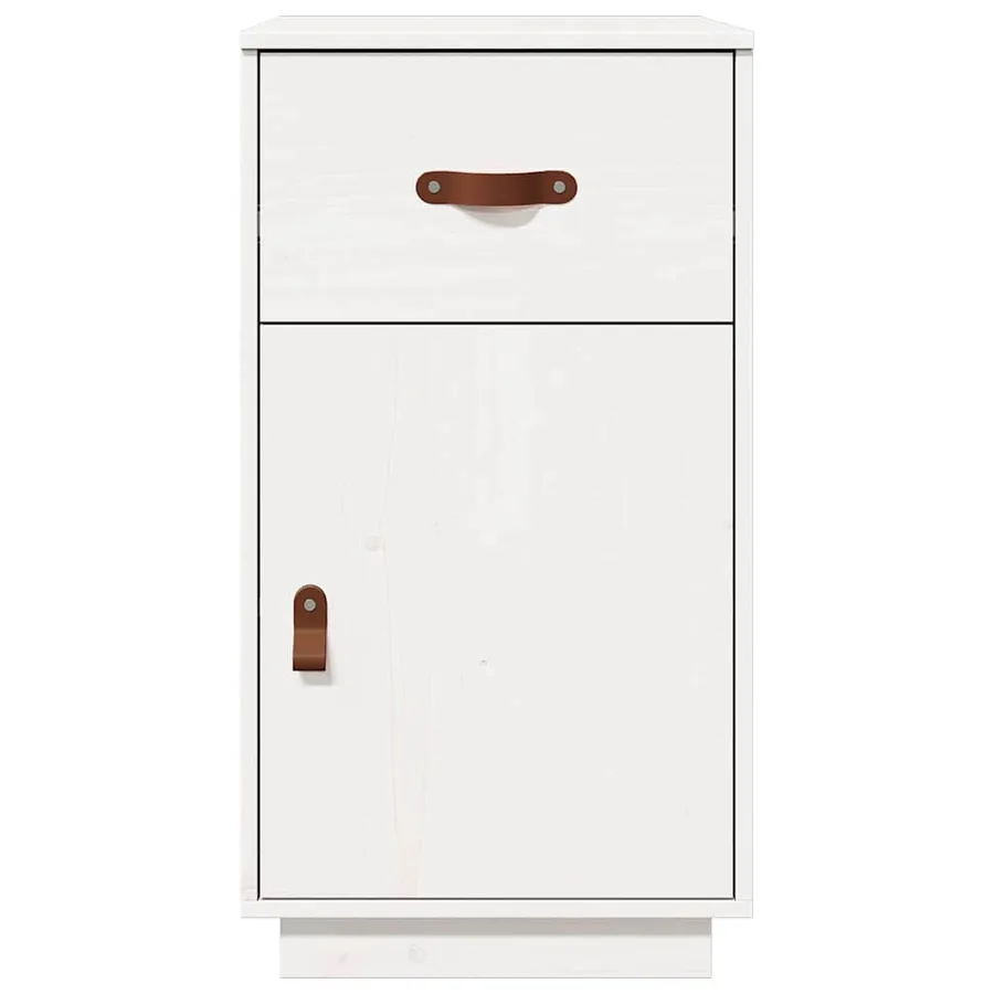 Armoire de bureau Blanc 40x50x75 cm Bois massif de pin - 5