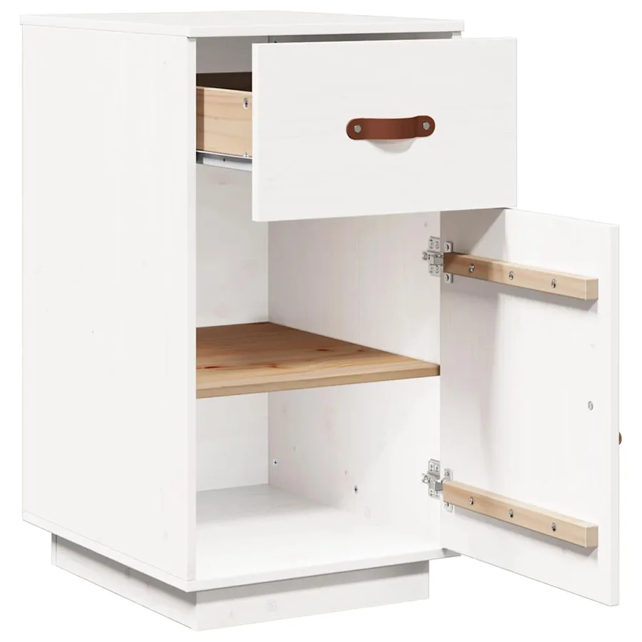Armoire de bureau Blanc 40x50x75 cm Bois massif de pin - 8