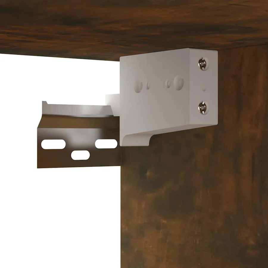 Armoire TV suspendue Chêne fumé 60x30x30 cm Bois d'ingénierie - 7