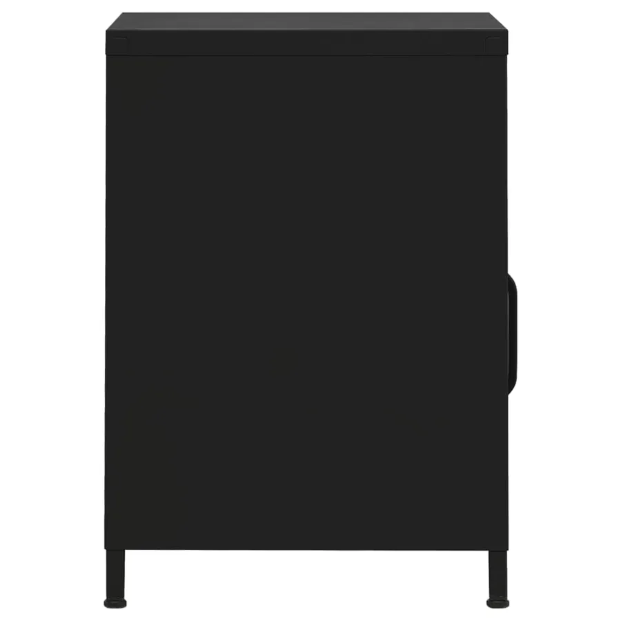 Tables de chevet 2 pcs Noir 35x35x51 cm Acier - 4