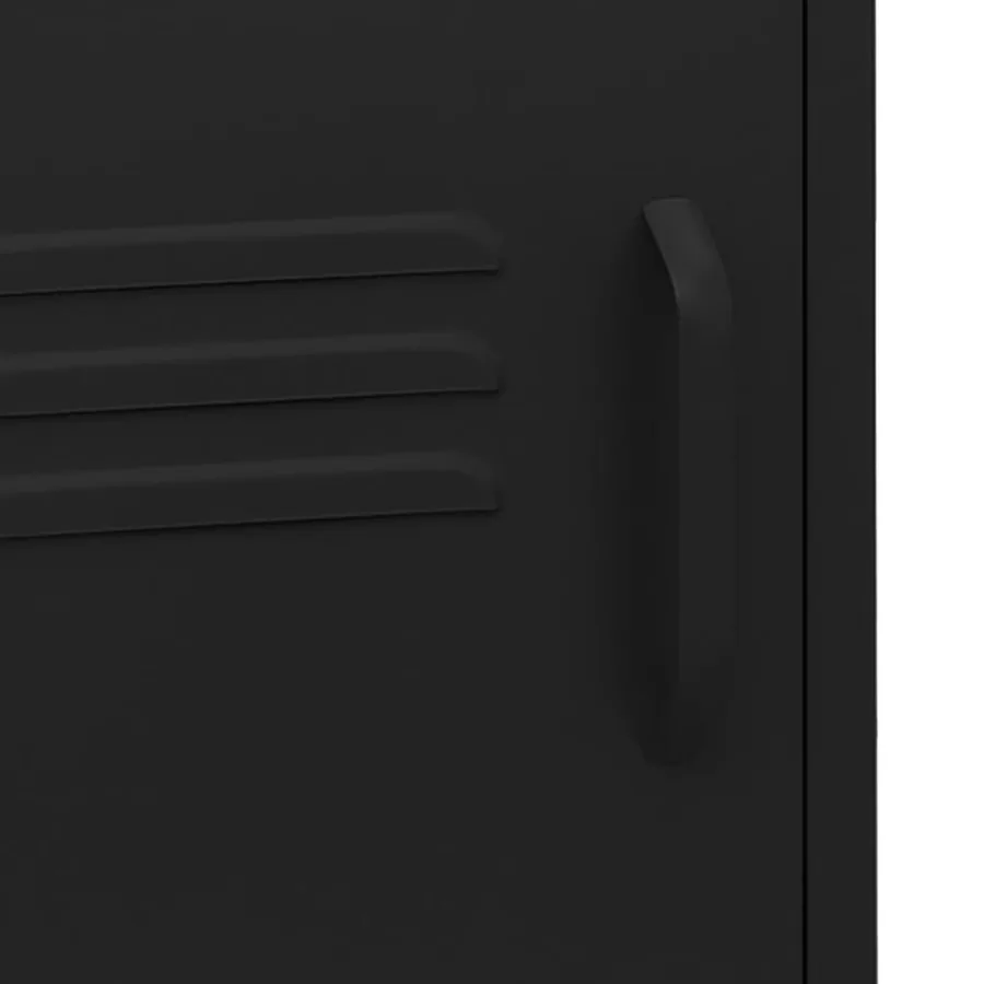 Tables de chevet 2 pcs Noir 35x35x51 cm Acier - 8
