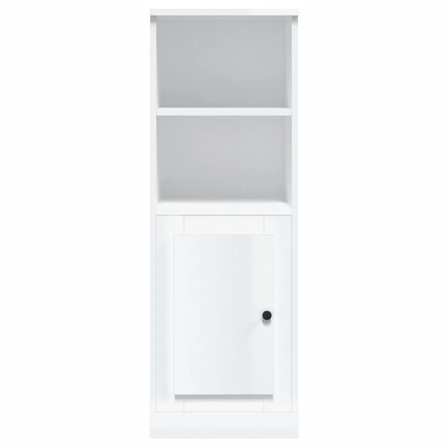 Buffet haut blanc brillant 36x35,5x103,5 cm bois d'ingénierie - 6