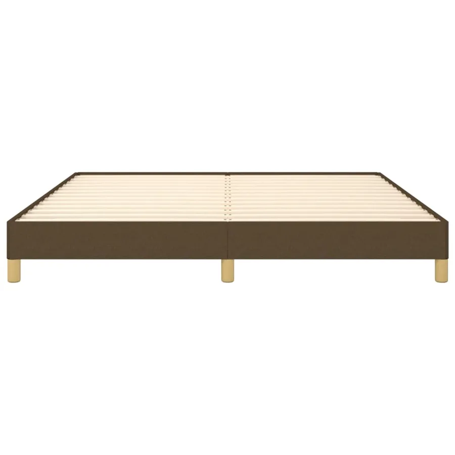 Cadre de lit sans matelas marron foncé 180x200 cm tissu - 5
