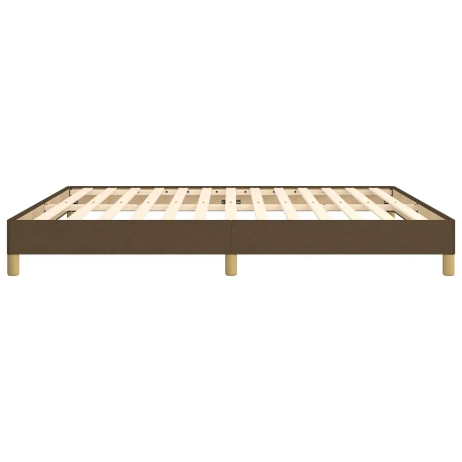 Cadre de lit sans matelas marron foncé 180x200 cm tissu - 6