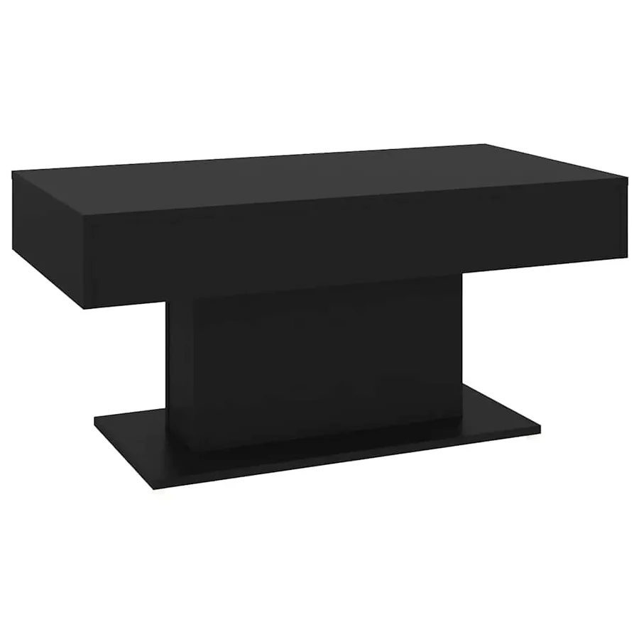 Table basse noir 96x50x45 cm bois d'ingénierie - 2