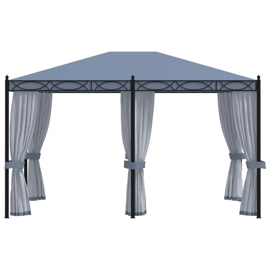 Tonnelle avec moustiquaire 3x4 m Anthracite Acier - 2