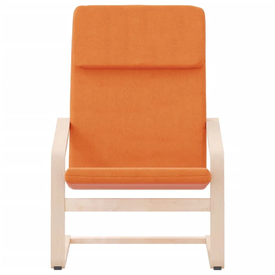 Chaise de relaxation Jaune foncé Tissu - 4