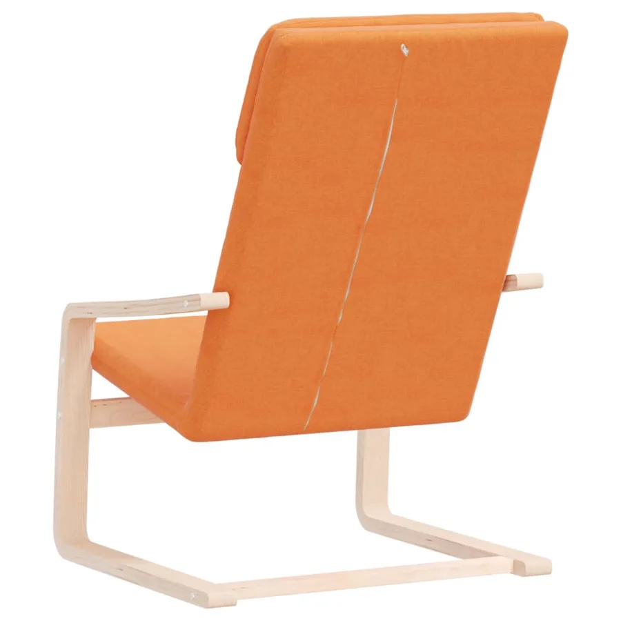Chaise de relaxation Jaune foncé Tissu - 6