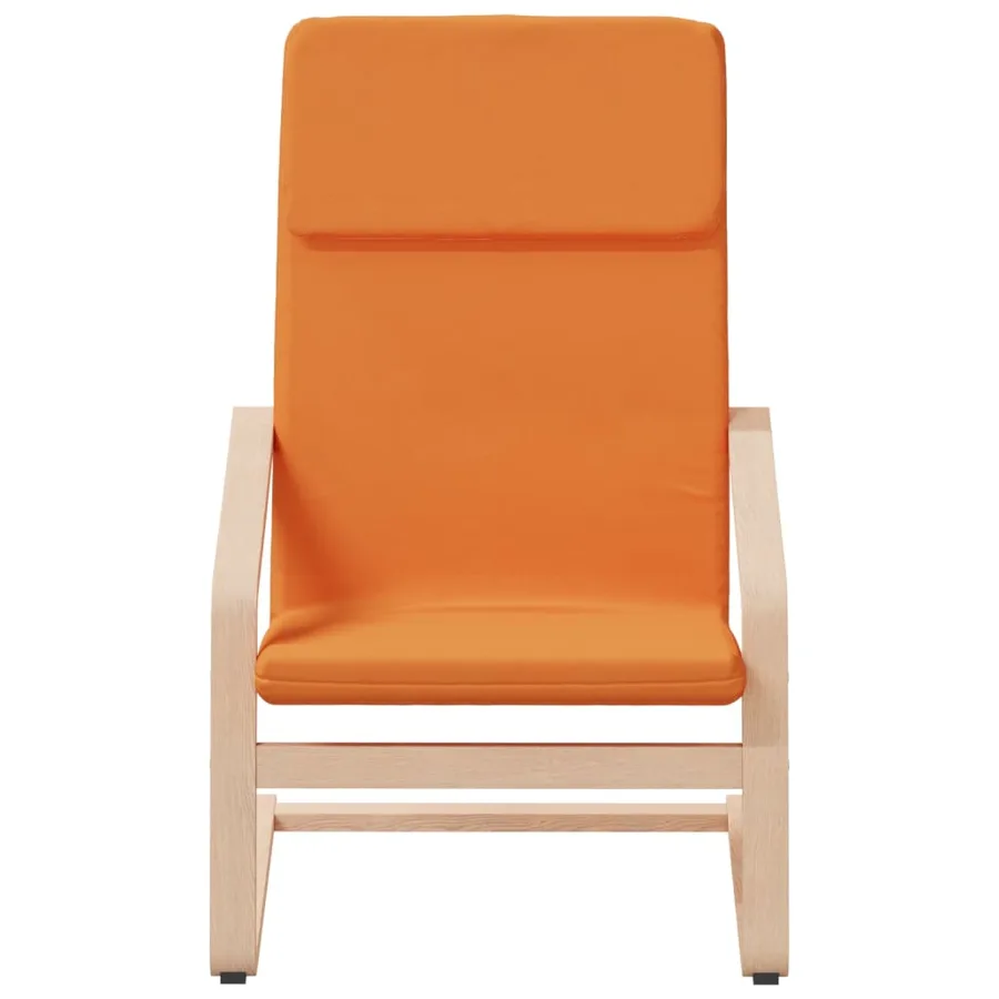 Chaise de relaxation avec repose-pied Jaune foncé Tissu - 4