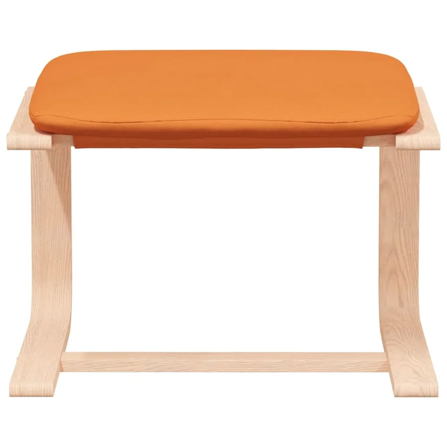 Chaise de relaxation avec repose-pied Jaune foncé Tissu - 6
