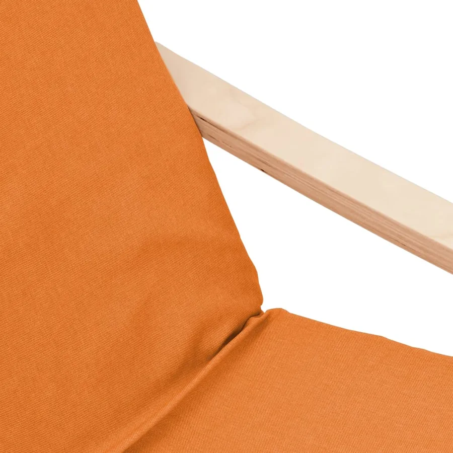 Chaise de relaxation avec repose-pied Jaune foncé Tissu - 8