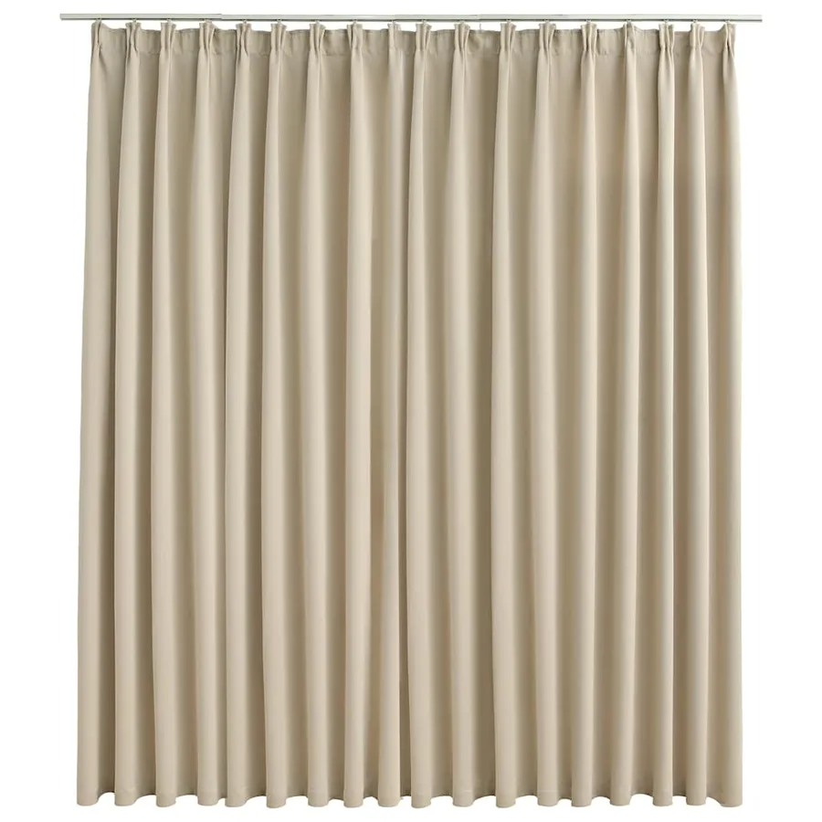 Rideau occultant avec crochets Beige 290x245 cm - 2