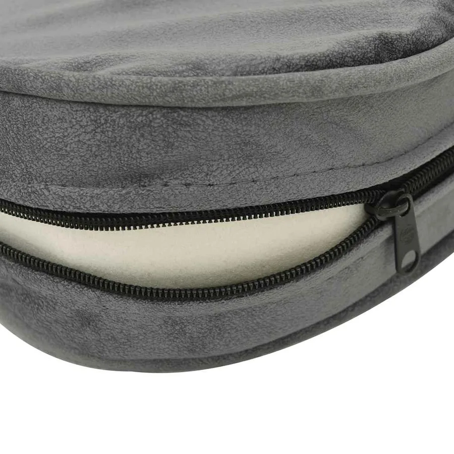 Canapé pour chien Gris 48x48x32 cm Peluche et similicuir - 8