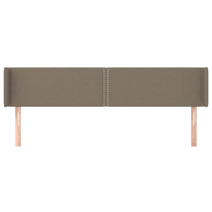Tête de lit avec oreilles Taupe 203x16x78/88 cm Tissu - 3