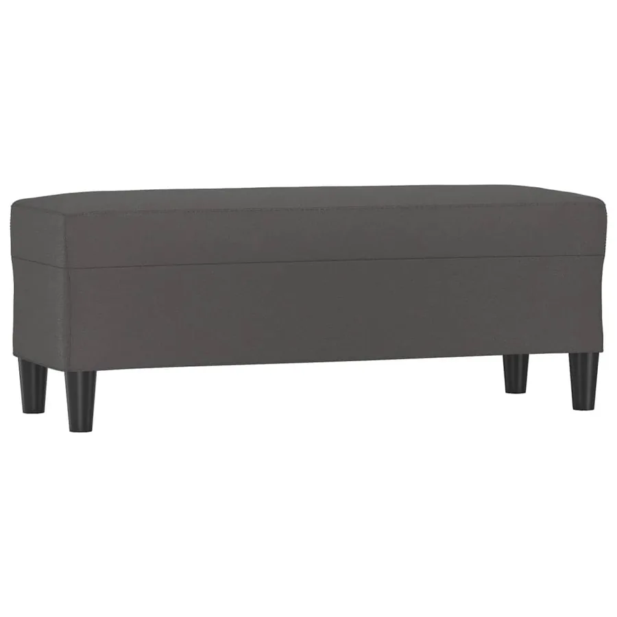 Banc Gris 100x35x41 cm Similicuir - 2