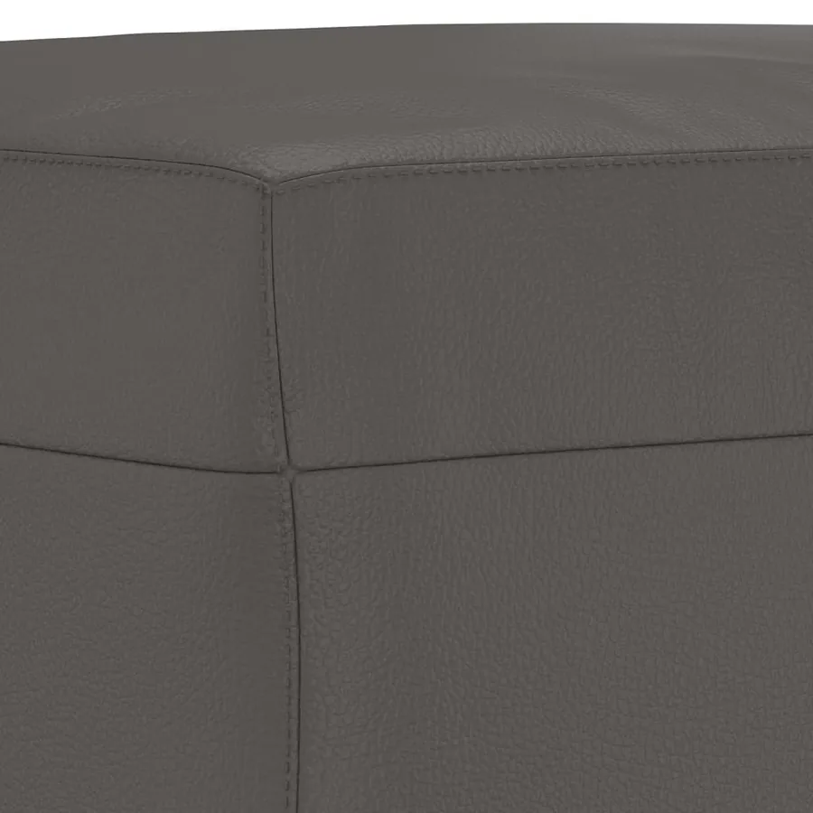 Banc Gris 100x35x41 cm Similicuir - 5