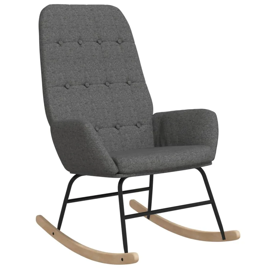 Chaise à bascule Gris clair Tissu - 2