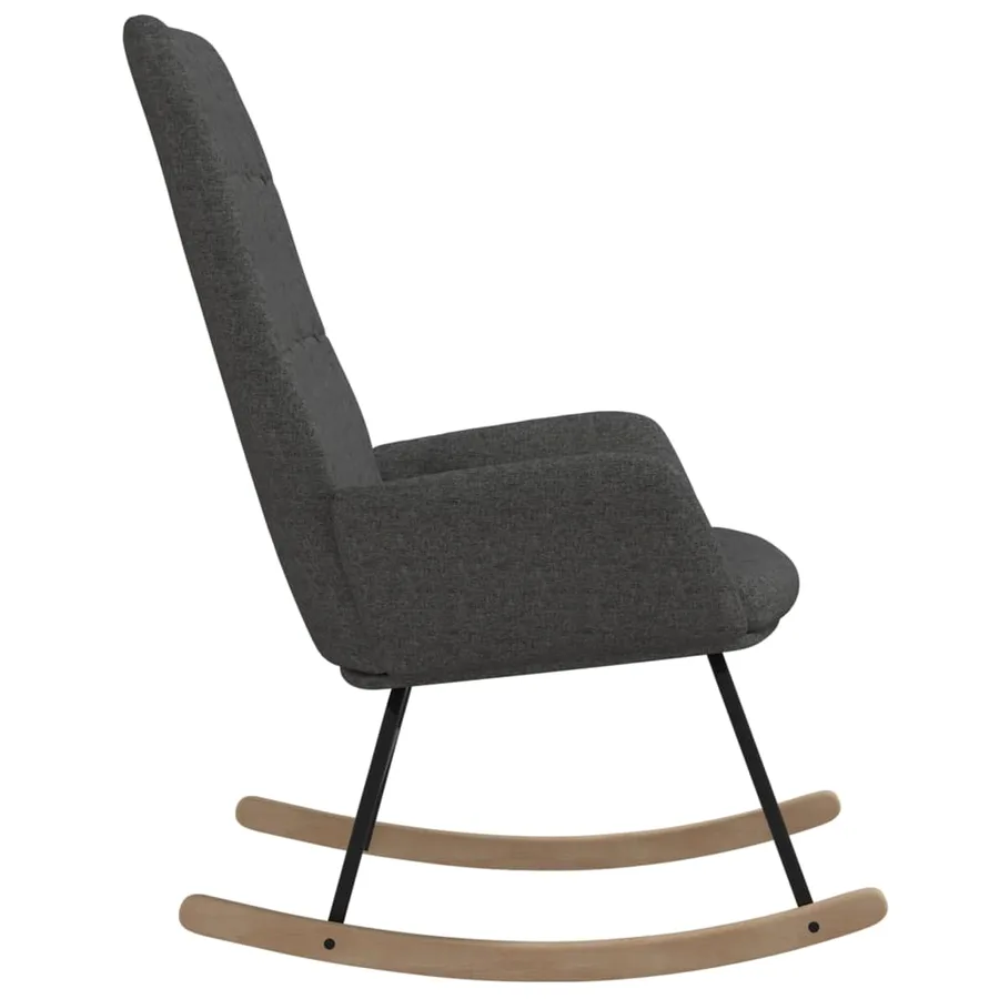Chaise à bascule Gris clair Tissu - 4