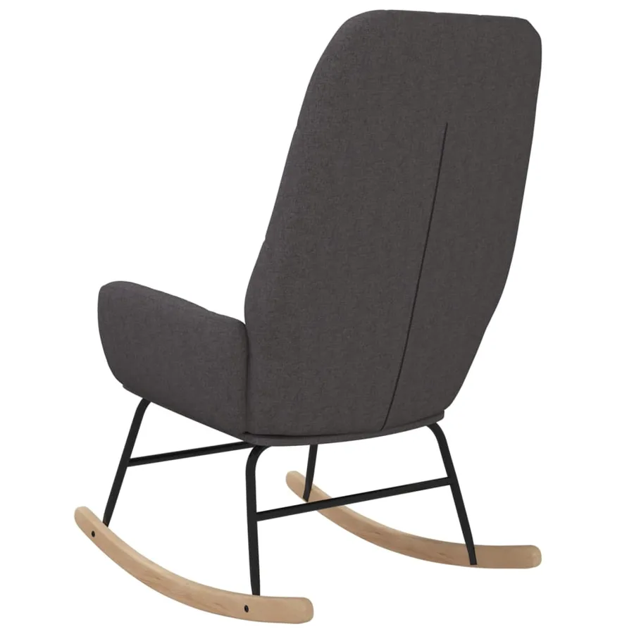 Chaise à bascule Gris clair Tissu - 5