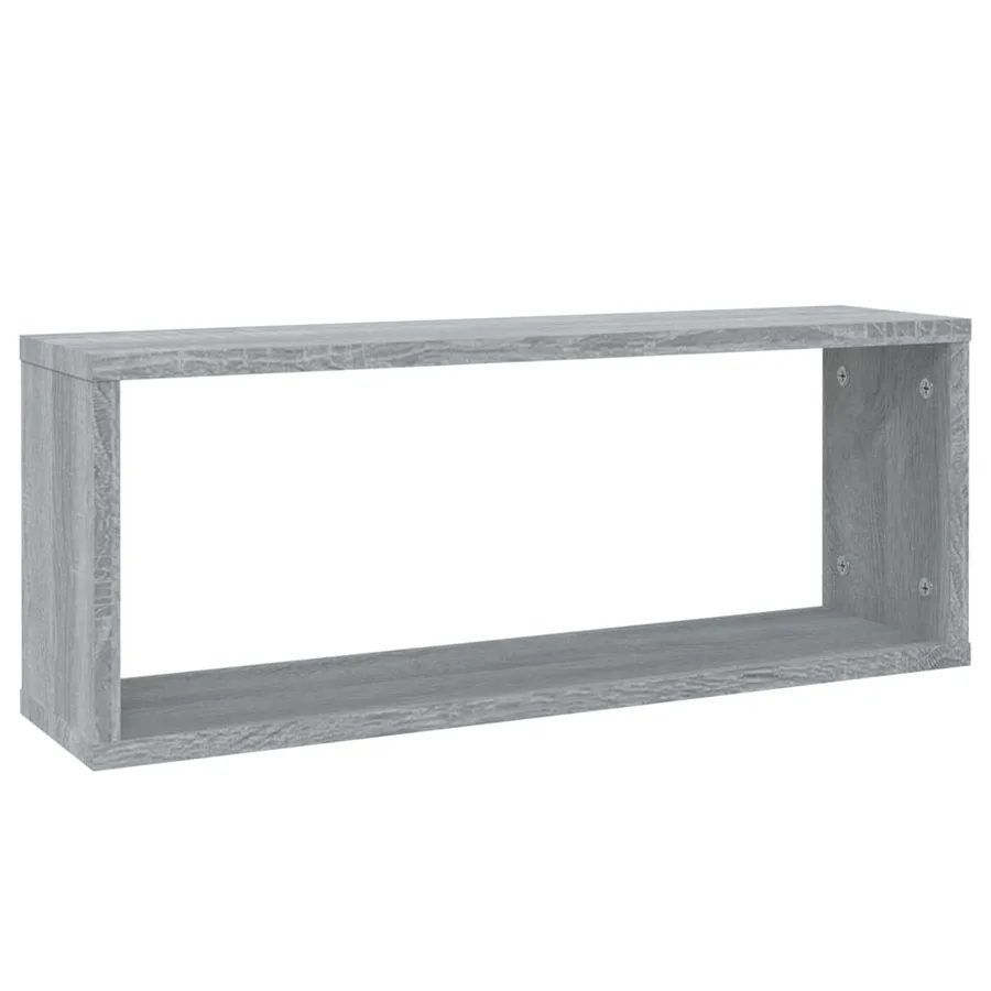 Étagères murales cube 6 pcs Sonoma gris 60x15x23 cm Bois - 3