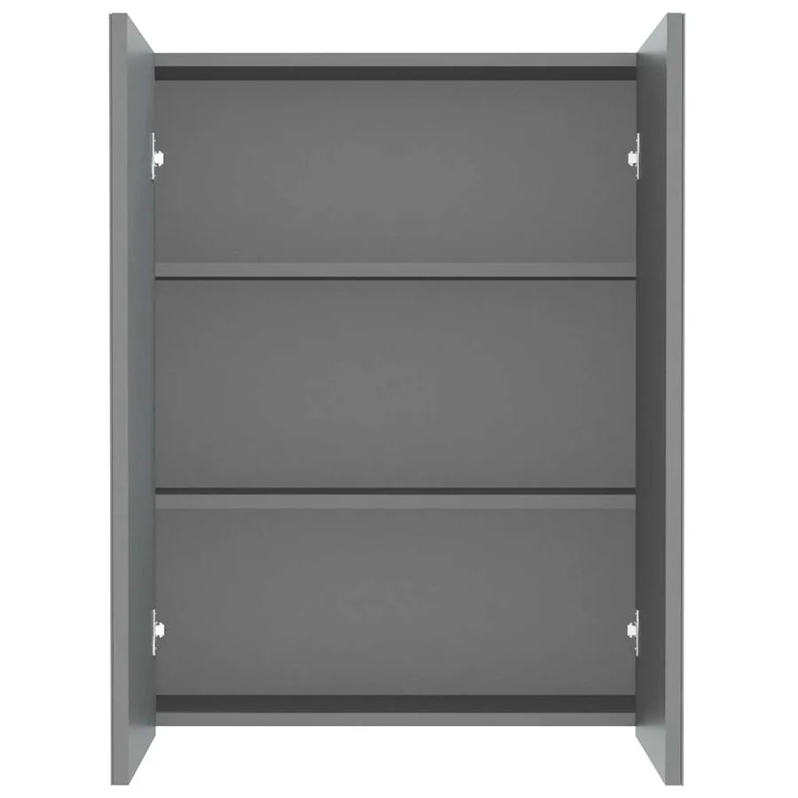 Armoire à miroir de salle de bain 60x15x75 cm MDF Anthracite - 3
