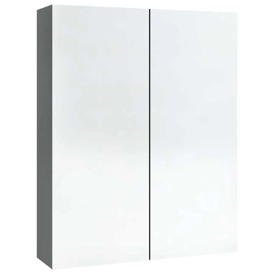 Armoire à miroir de salle de bain 60x15x75 cm MDF Anthracite - 4