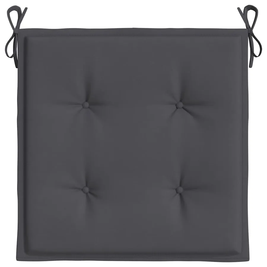 Coussins de chaise de jardin lot de 6 anthracite 50x50x4 cm - 6