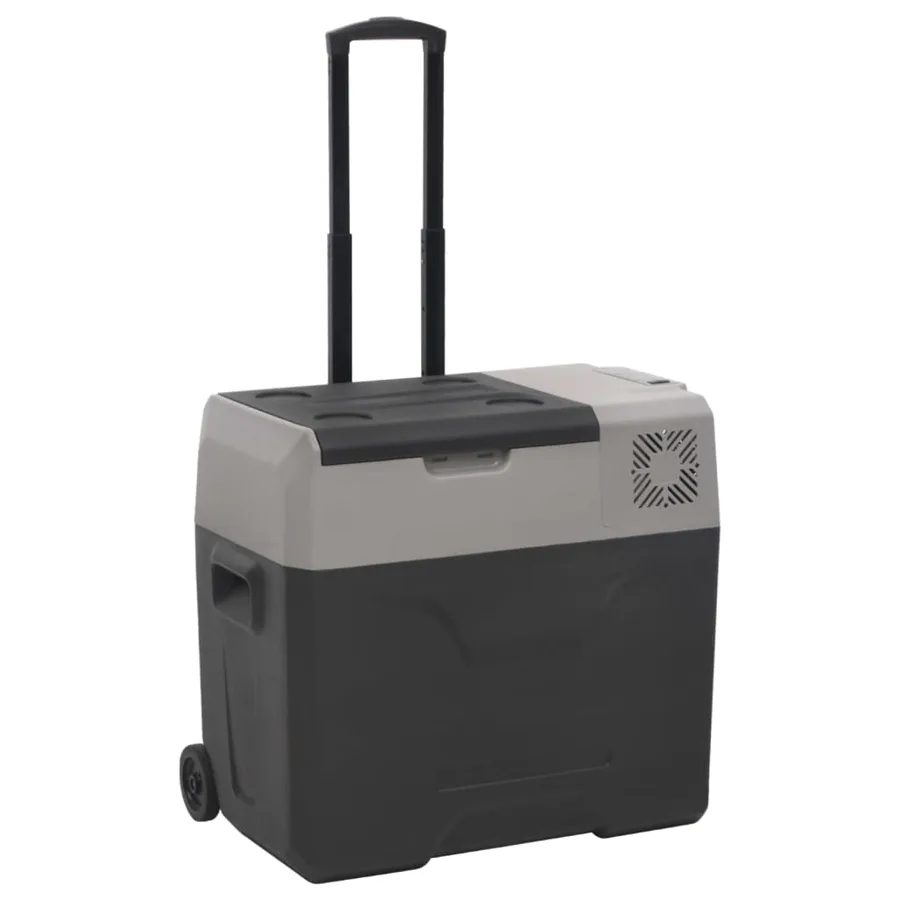 Glacière avec roue et adaptateur noir et gris 30L polypropylène - 4