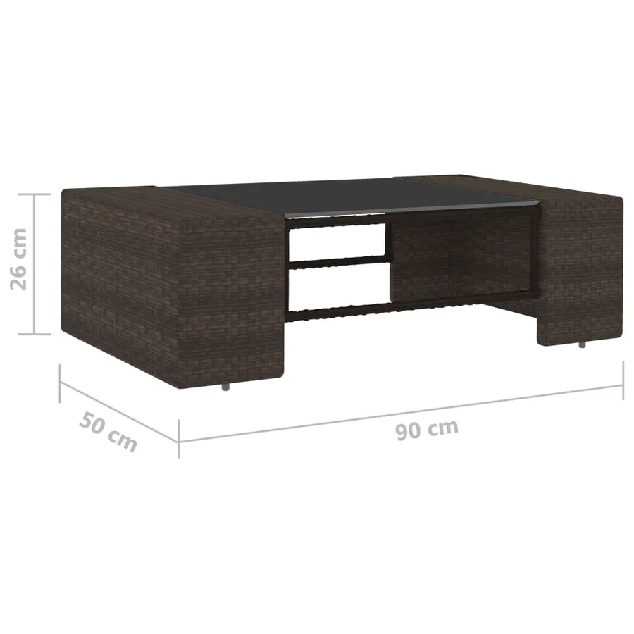 Salon de jardin 6 pcs avec coussins Marron Résine tressée - 12