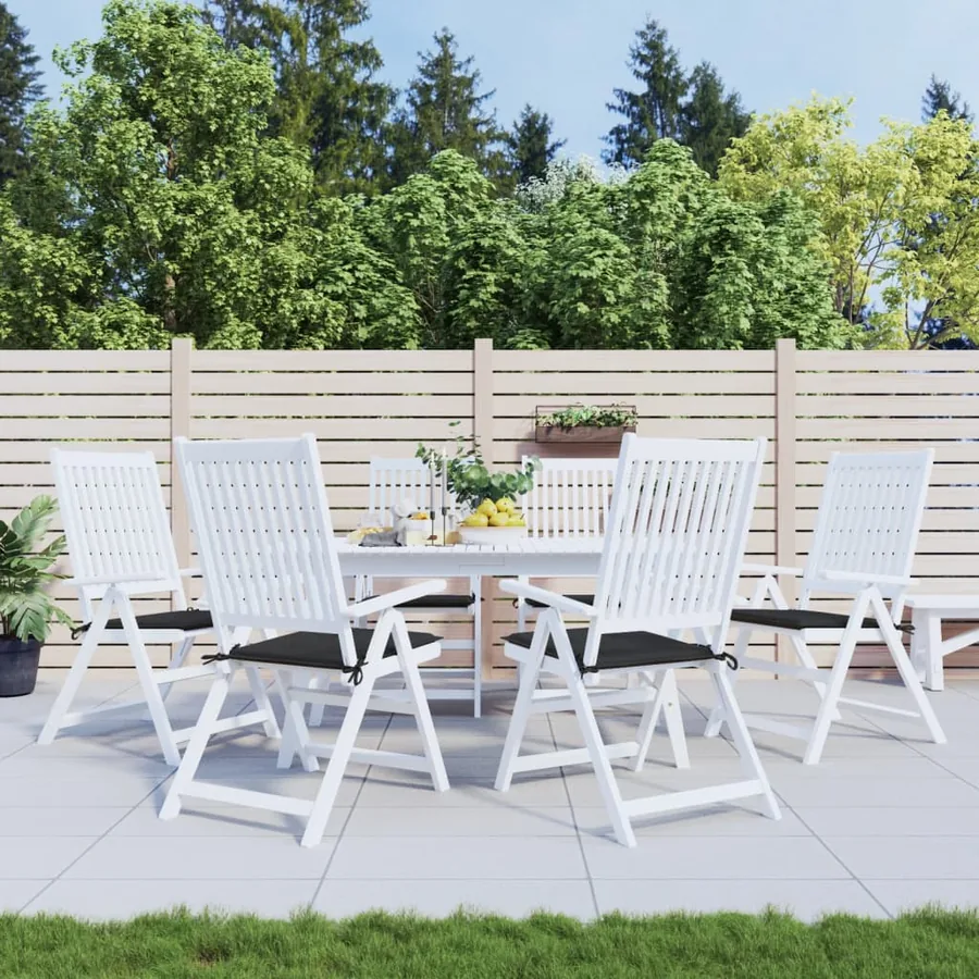 Coussins de chaise jardin lot de 6 noir 50x50x4 cm tissu oxford