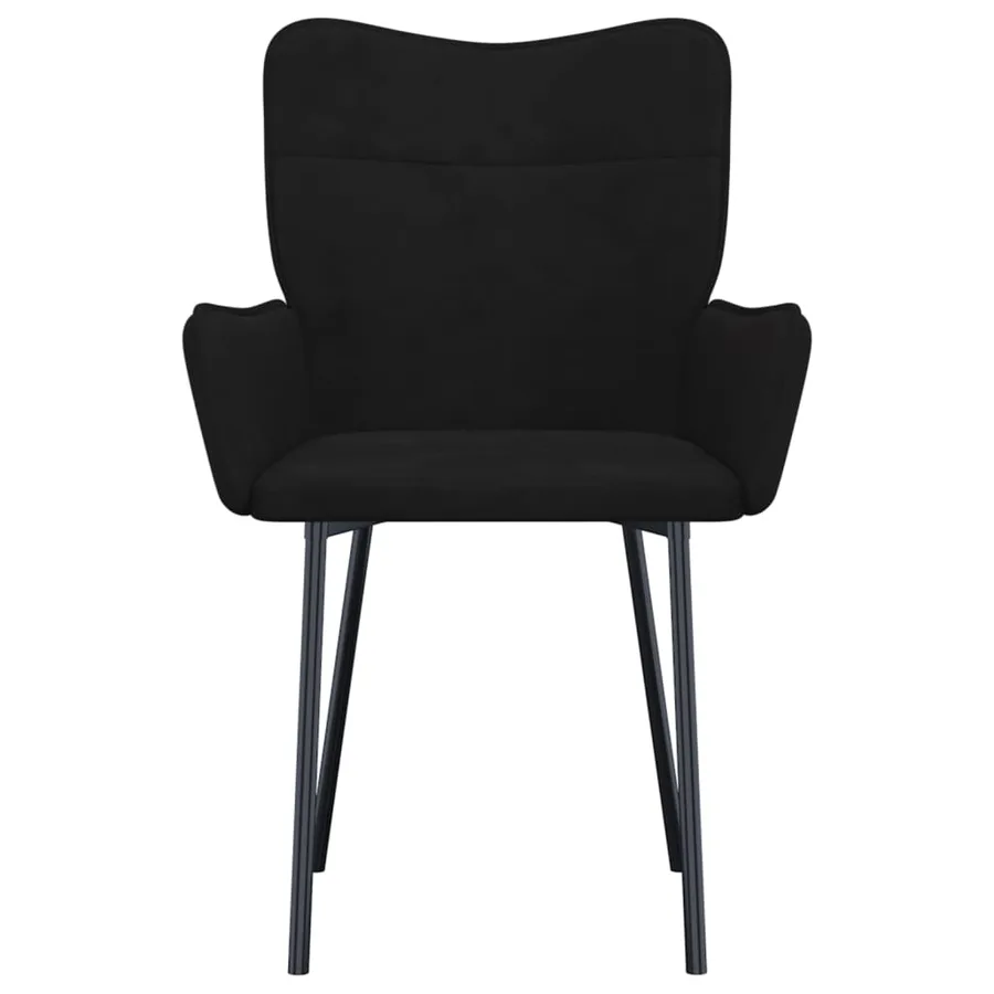 Chaises à manger lot de 2 Noir Velours - 4