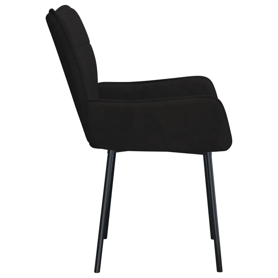 Chaises à manger lot de 2 Noir Velours - 5