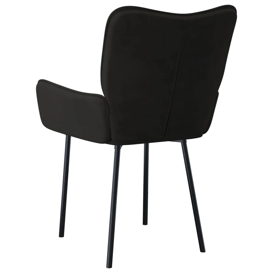 Chaises à manger lot de 2 Noir Velours - 6