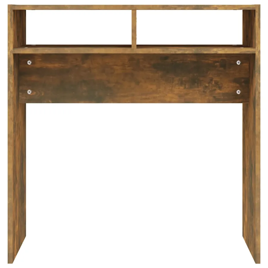 Table console Chêne fumé 78x30x80 cm Bois d'ingénierie - 4