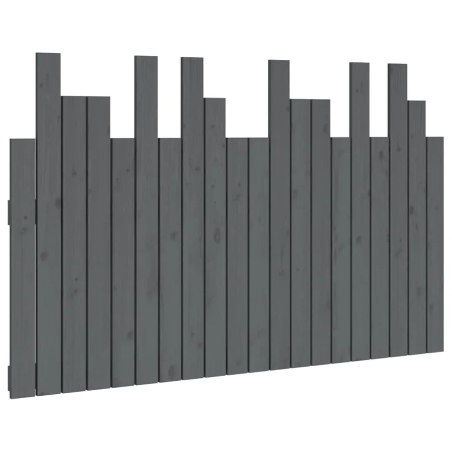 Tête de lit murale Gris 127,5x3x80 cm Bois massif de pin - 2