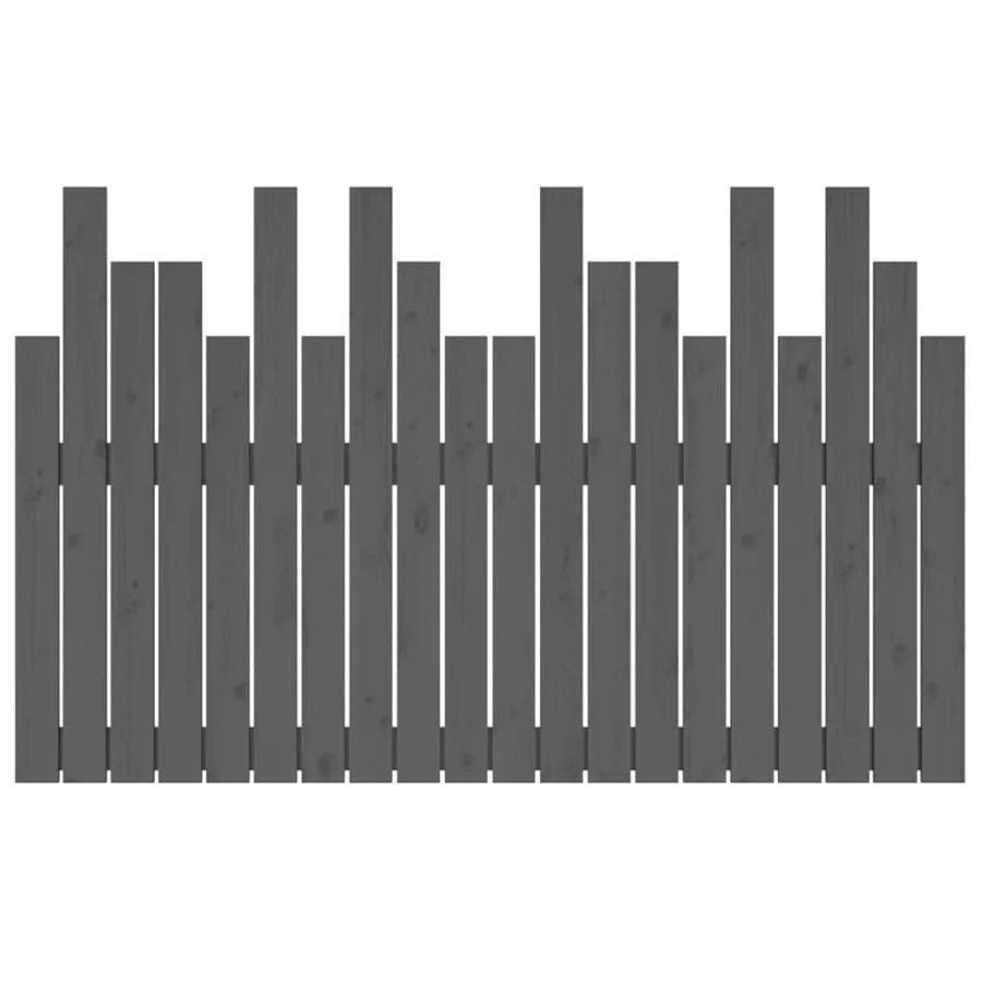 Tête de lit murale Gris 127,5x3x80 cm Bois massif de pin - 5