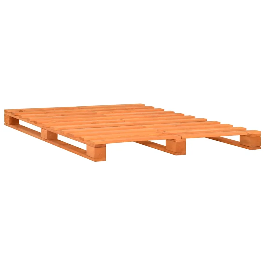 Cadre de lit de palette sans matelas 200x200cm bois massif - 2
