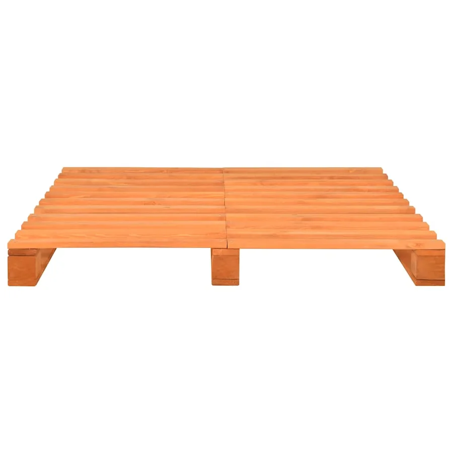 Cadre de lit de palette sans matelas 200x200cm bois massif - 3