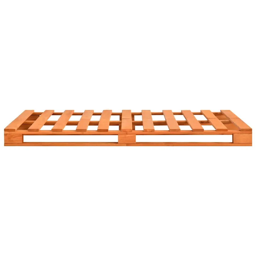 Cadre de lit de palette sans matelas 200x200cm bois massif - 4
