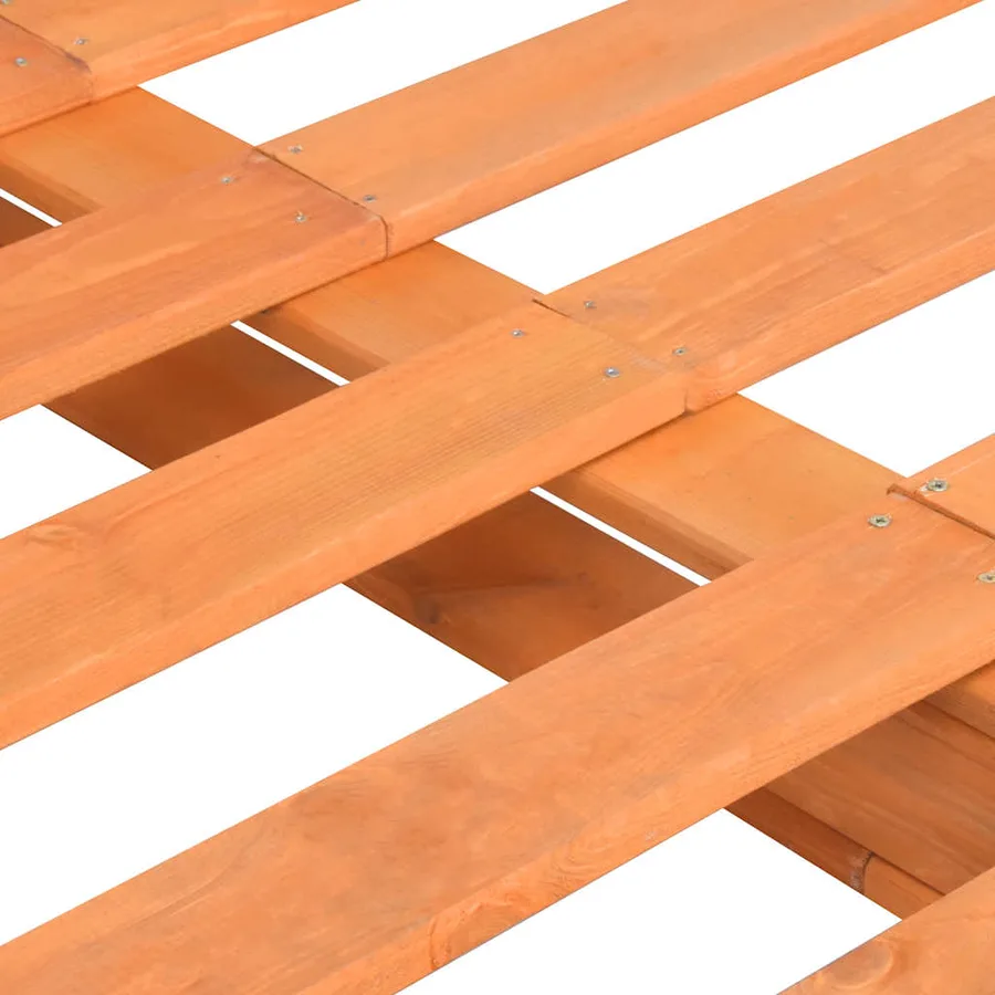 Cadre de lit de palette sans matelas 200x200cm bois massif - 5
