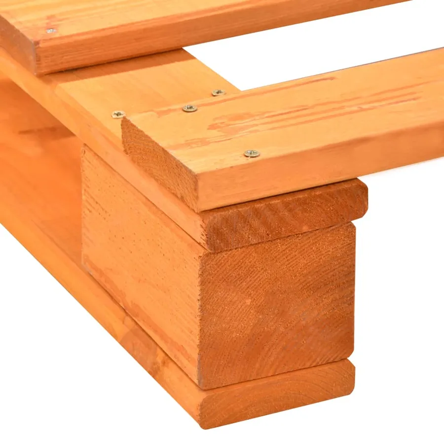 Cadre de lit de palette sans matelas 200x200cm bois massif - 6