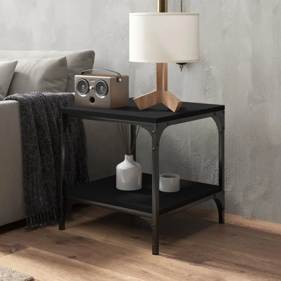 Table d'appoint Noir 40x40x40 cm Bois d'ingénierie - 3