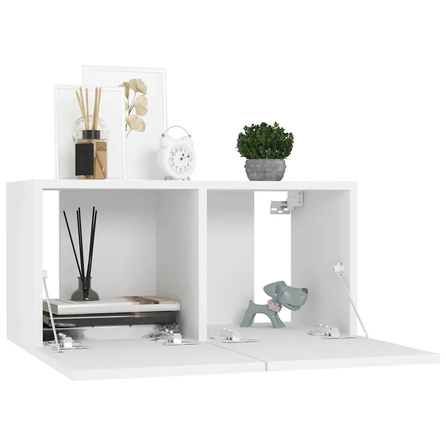 Ensemble de meubles TV 7 pcs Blanc Bois d'ingénierie - 4