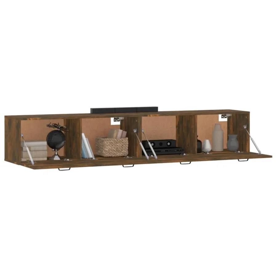 Armoires murales 2 pcs Chêne fumé 100x36,5x35 cm - 4