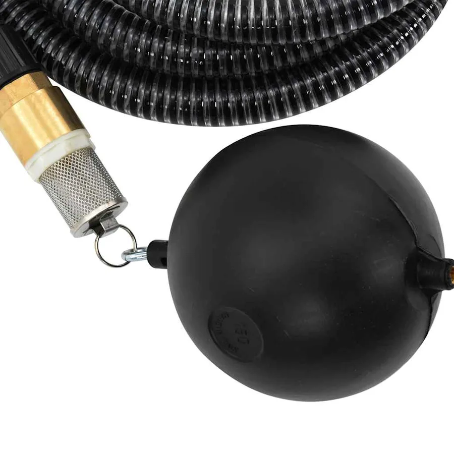 Tuyau d'aspiration avec raccords en laiton noir 1,1" 4 m PVC - 4