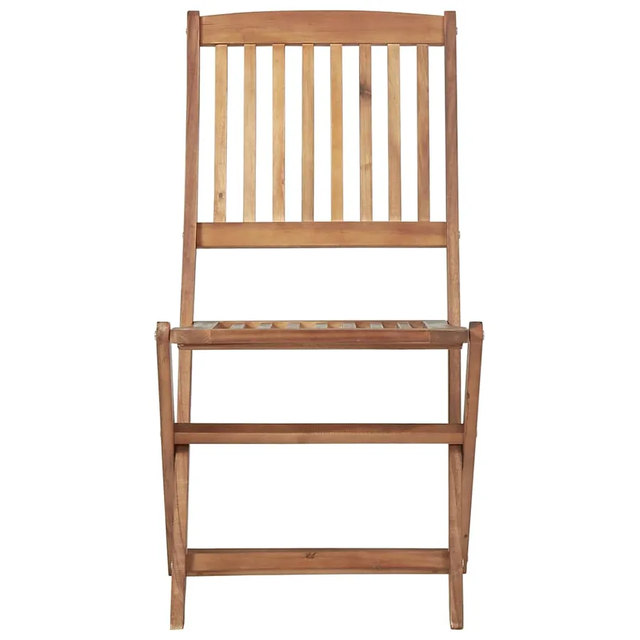 Chaises pliables de jardin lot de 6 avec coussins Bois d'acacia - 5