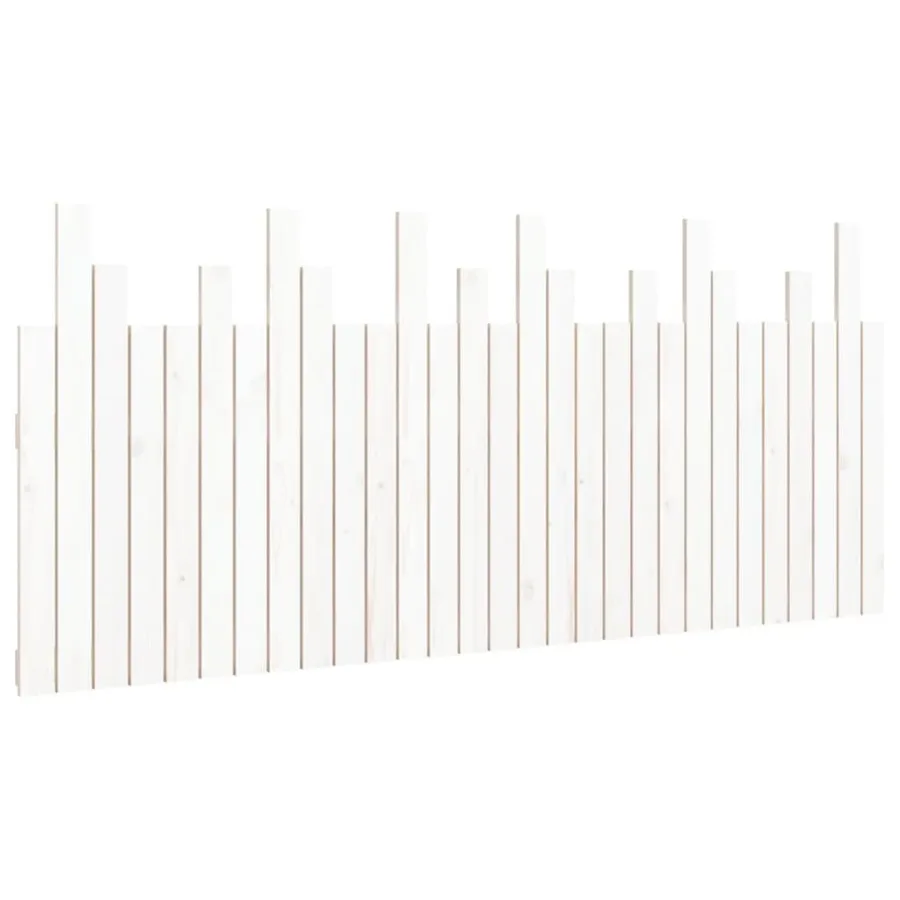 Tête de lit murale Blanc 185x3x80 cm Bois massif de pin - 2